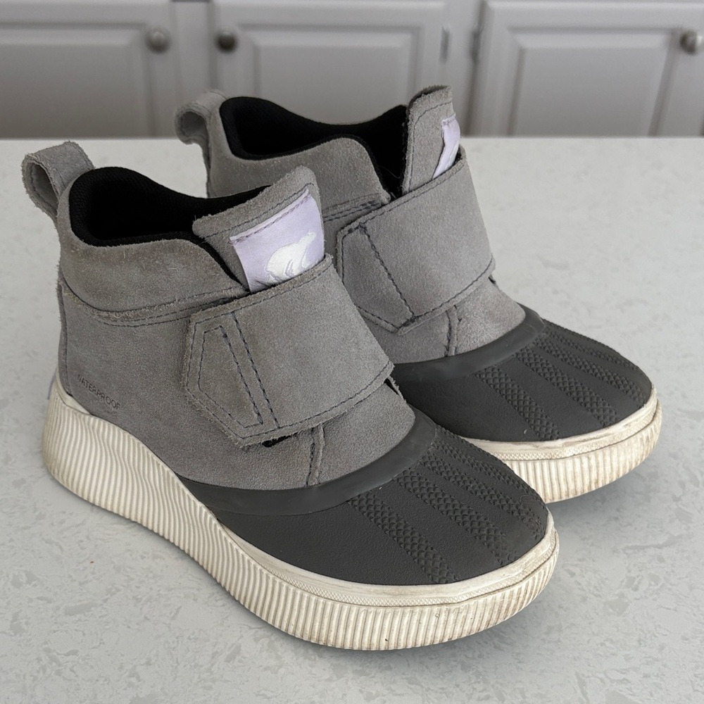 Sorel Kids Gray and Black Sneakers